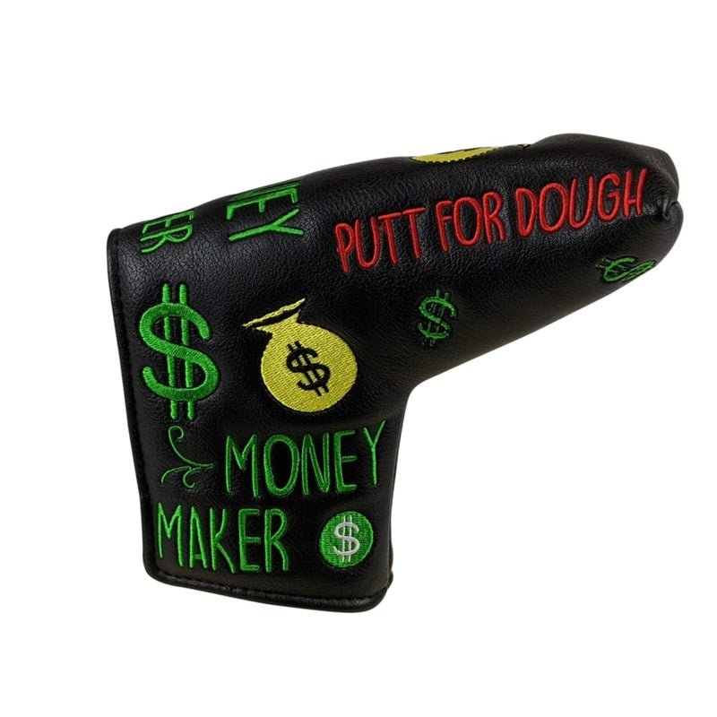 Foretra Golf Putter Cover - Magnetic Blade Mallet Putter Cover - Putt for Dough Golf Club Covers for Men Women Golfer Accessories Fits Scotty Ping Taylormade Callaway Odyssey - Image 2